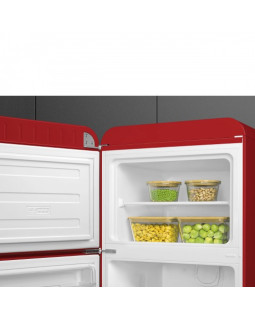 Külmik smeg, 50-ndate stiil, 172 cm, 222/72 l, 37 db, mehaaniline, vasak, punane-foto3