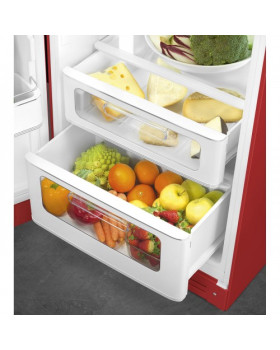 Külmik smeg, 50-ndate stiil, 172 cm, 222/72 l, 37 db, mehaaniline, vasak, punane-foto5