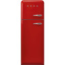 Külmik smeg, 50-ndate stiil, 172 cm, 222/72 l, 34 db, mehaaniline, vasak, punane