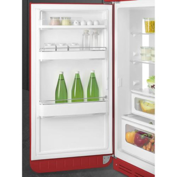 Külmik smeg, 50-ndate stiil, 172 cm, 222/72 l, 34 db, mehaaniline, vasak, punane