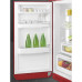 Külmik smeg, 50-ndate stiil, 172 cm, 222/72 l, 34 db, mehaaniline, vasak, punane