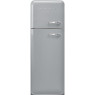 Külmik smeg, 50-ndate stiil, 172 cm, 222/72 l, 34 db, vasak, mehaaniline juhtimine, hõbedane