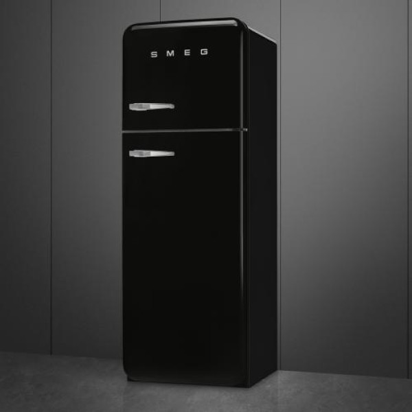 Külmik smeg, 50-ndate stiil, 172 cm, 222/72 l, 34 db, mehaaniline, parem, must