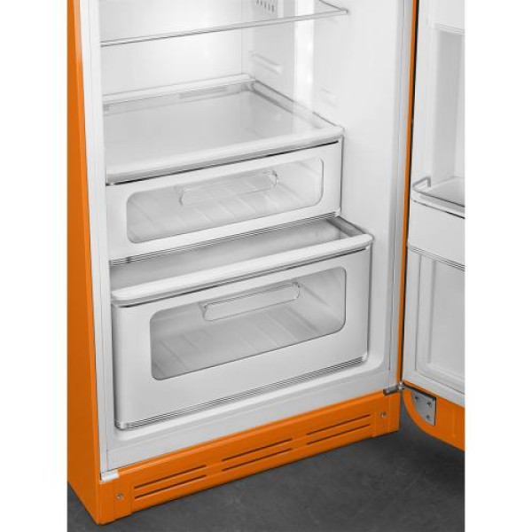 Külmik smeg, 50-ndate stiil, 172 cm, 222/72 l, 34 db, mehaaniline, parem, oranž