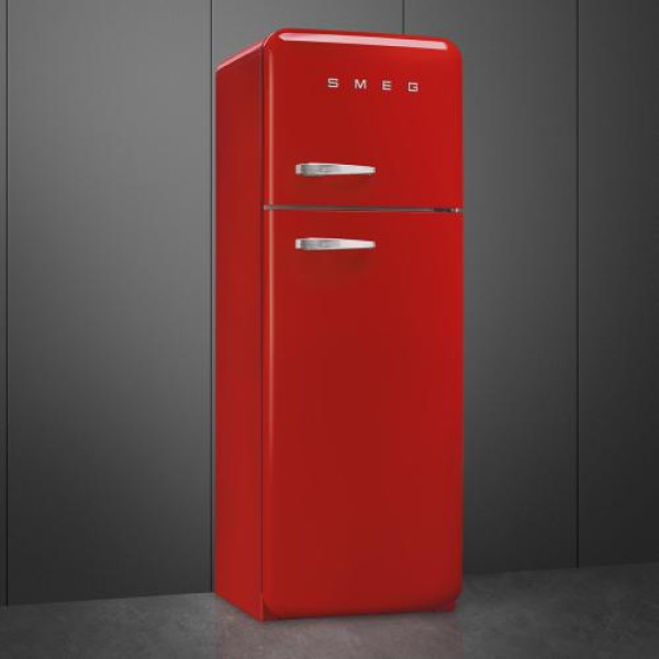 Külmik smeg, 50-ndate stiil, 172 cm, 222/72 l, 34 db, mehaaniline, parem, punane