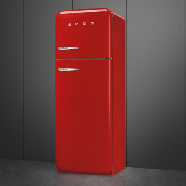 Külmik smeg, 50-ndate stiil, 172 cm, 222/72 l, 34 db, mehaaniline, parem, punane