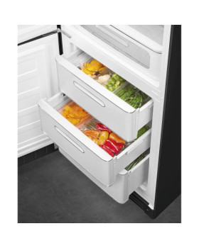 Külmik smeg, 50-ndate stiil, 196 cm, 234/97 l, 35 db, elektrooniline juhtimine, nofrost, must-foto3