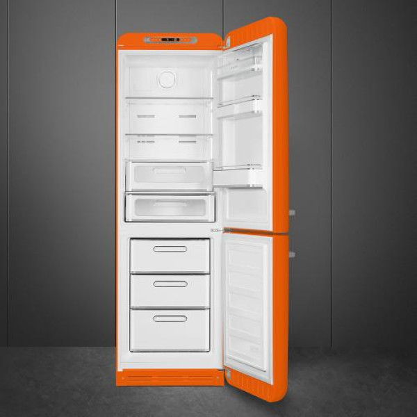 Külmik smeg, 50-ndate stiil, nofrost, 196 cm, 234/97 l, 35 db, elektrooniline juhtimine, oranž
