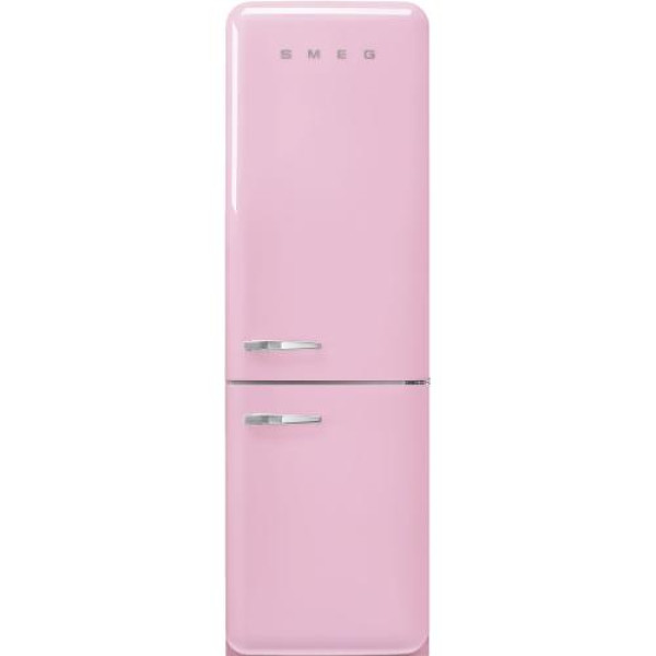 Külmik smeg, 50-ndate stiil, 196 cm, 234/97 l, 35 db, elektrooniline juhtimine, nofrost, pastellroosa