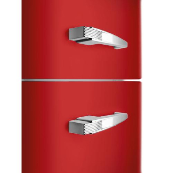 Külmik smeg, 50-ndate stiil, 196 cm, 234/97 l, 35 db, elektrooniline juhtimine, nofrost, punane