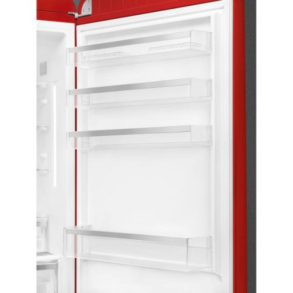 Külmik smeg, 50-ndate stiil, 205 cm, 333/128 l, 37 db, puutetundlik juhtimine, nofrost, punane