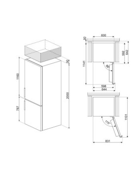 Külmik smeg 200 cm, 255/106l, 35 db, elektrooniline juhtimine, parem, noforst, rv-teras-foto5