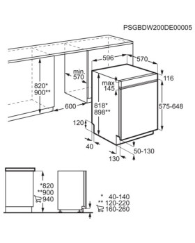 Nõudepesumasin aeg, integreeritud, 3 korvi, 60 cm, 44 db, rv-paneeliga-foto4