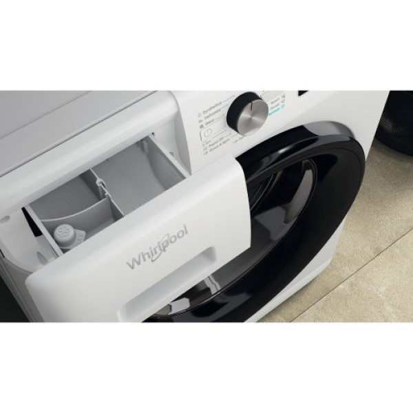 Pesumasin whirlpool, eestlaetav, 7 kg, 1200 p/min, inverter, aurutus, must luuk Kodumasinad