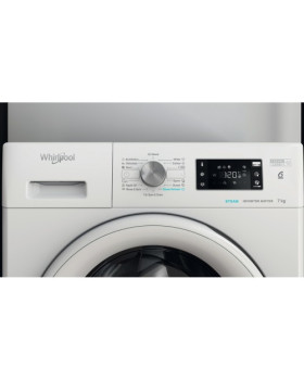 Pesumasin whirlpool, eestlaetav, 7 kg, 1200 p/min, inverter, aurutus, valge luuk-foto3