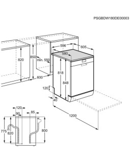 Nõudepesumasin aeg, 2 korvi, 60 cm, 44 db, rv teras-foto10