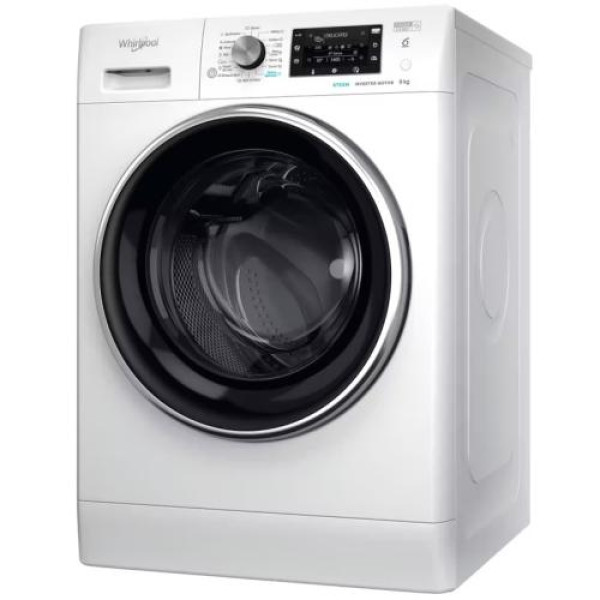 Pesumasin whirlpool, eestlaetav, 9 kg, 1300 p/min, inverter, must luuk