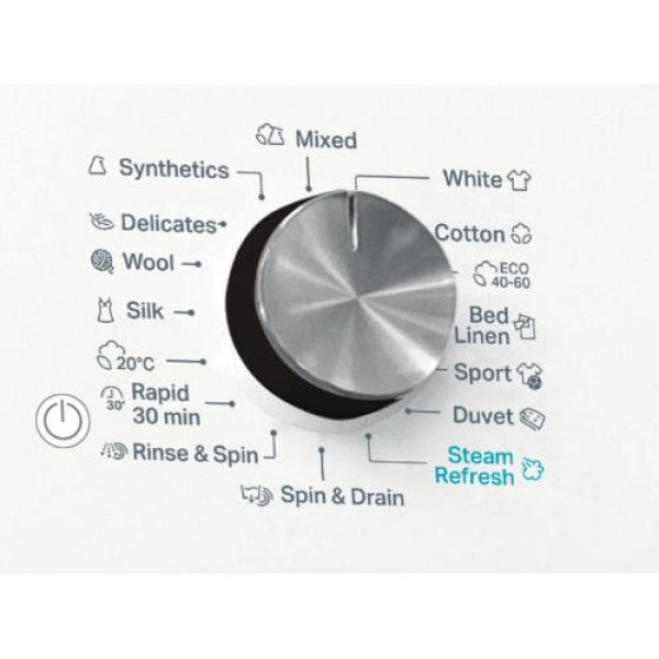 Pesumasin whirlpool, eestlaetav, 9 kg, 1300 p/min, inverter, must luuk