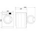 Pesumasin whirlpool, eestlaetav, 9 kg, 1300 p/min, inverter, must luuk