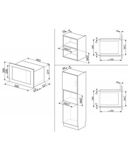 Mikrolaineahi smeg, integreeritav, 20 l, 1000/800 w, rv teras-foto3