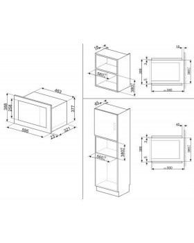 Mikrolaineahi smeg, integreeritav, 20 l, 1000/800 w, rv teras-foto3