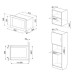 Mikrolaineahi smeg universale, integreeritav, 25 l, 1000/900 w, must