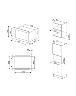 Mikrolaineahi smeg linea, integreeritav, 25 l, 1000/900 w, hall-foto3