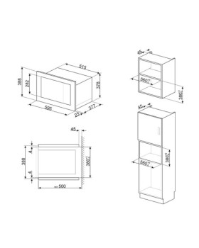 Mikrolaineahi smeg linea, integreeritav, 25 l, 1000/900 w, hall-foto3
