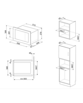 Mikrolaineahi smeg musa, integreeritav, 25 l, 1000/900 w, must-foto5