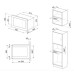 Mikrolaineahi smeg musa, integreeritav, 25 l, 1000/900 w, must