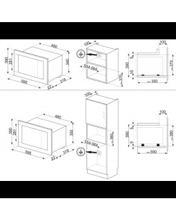 Mikrolaineahi smeg classic, integreeritav, 20 l, 1000/850 w, rv teras-foto2