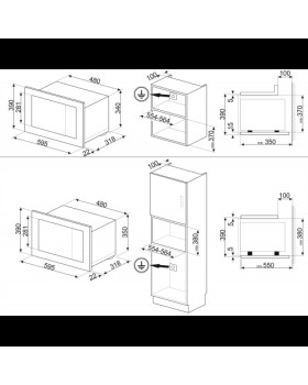 Mikrolaineahi smeg classic, integreeritav, 20 l, 1000/850 w, rv teras-foto2