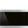 Mikrolaineahi smeg classic, integreeritav, 25 l, 1000/900 w, rv teras/must klaas