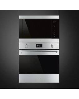Mikrolaineahi smeg classic, integreeritav, 25 l, 1000/900 w, rv teras/must klaas-foto3
