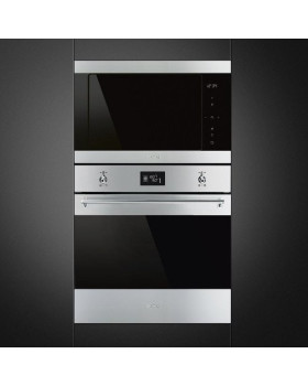 Mikrolaineahi smeg classic, integreeritav, 25 l, 1000/900 w, rv teras/must klaas-foto3