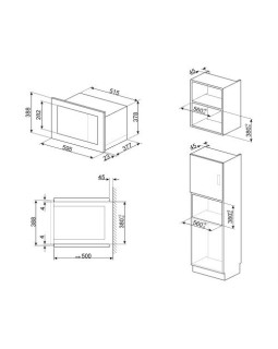 Mikrolaineahi smeg classic, integreeritav, 25 l, 1000/900 w, rv teras/must klaas-foto4
