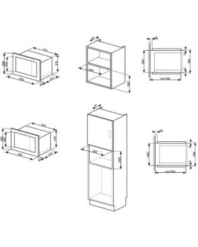 Mikrolaineahi smeg selection, integreeritav, 25 l, 1000/900 w, rv teras-foto2