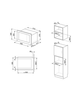 Mikrolaineahi smeg dolce stil novo, integreeritav, 25 l, 1100/900 w, rv teras-foto3