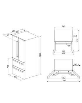 Külmik smeg, 183 cm, 387/152 l, 35 db, elektrooniline juhtimine, must-foto10