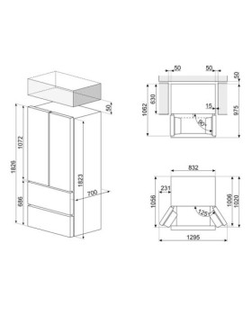 Külmik smeg, 183 cm, 353/157 l, 35 db, elektrooniline juhtimine, rv teras-foto9