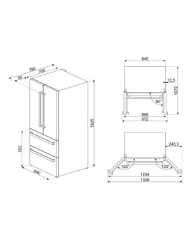 Külmik smeg, 183 cm, 387/152 l, 35 db, elektrooniline juhtimine, rv teras-foto7