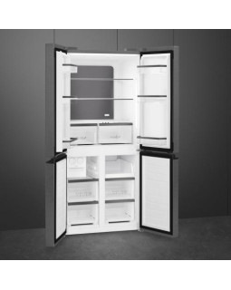 Külmik smeg, 179 cm, 322/166 l, 37 db, puutetundlik, nofrost, tume rv teras-foto3