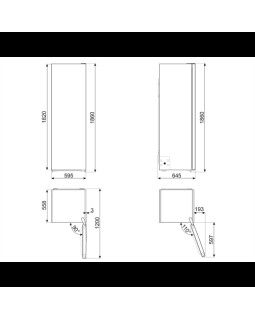 Jahekapp smeg, 186 cm, 390 l, 40 db, nofrost, elektrooniline, rv teras-foto4