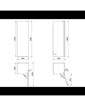 Jahekapp smeg, 186 cm, 390 l, 40 db, nofrost, elektrooniline, rv teras-foto4