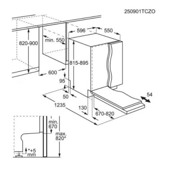 Nõudepesumasin aeg, integreeritav, 3 korvi, 60 cm, 42 db
