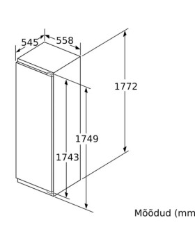 Sügavkülmik bosch, integreeritav, 178 cm,  212 l, 35 db, nofrost, elektrooniline juhtimine-foto4