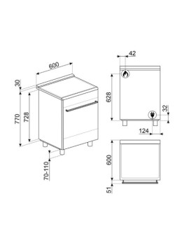 Gaasipliit smeg classica, 60 cm, 4 x gaas, pürolüüs, elektriahi, rv teras-foto2