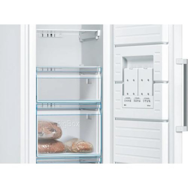 Sügavkülmik bosch, 186 cm, 242 l, 39 db, elektrooniline juhtimine, nofrost, valge