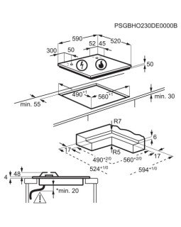 Pliidiplaat aeg, 2x gaas +2x induktsioon, 60 cm, lõigatud servad-foto3
