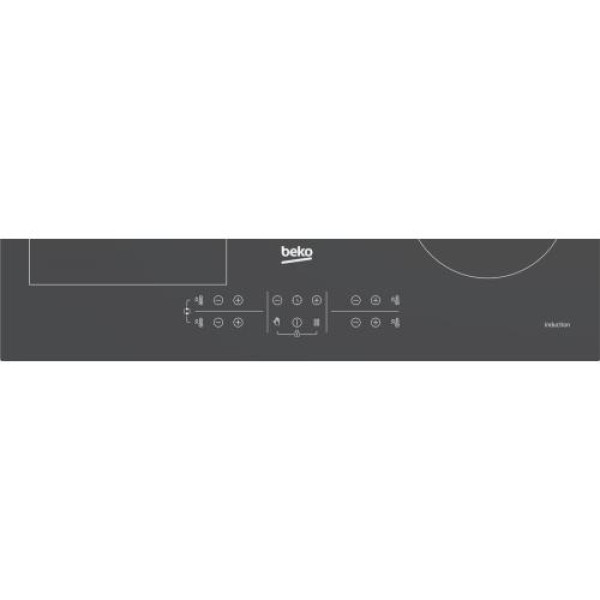 Pliidiplaat beko, 4 x induktsioon, 60 cm, tumehall, lõigatud serv